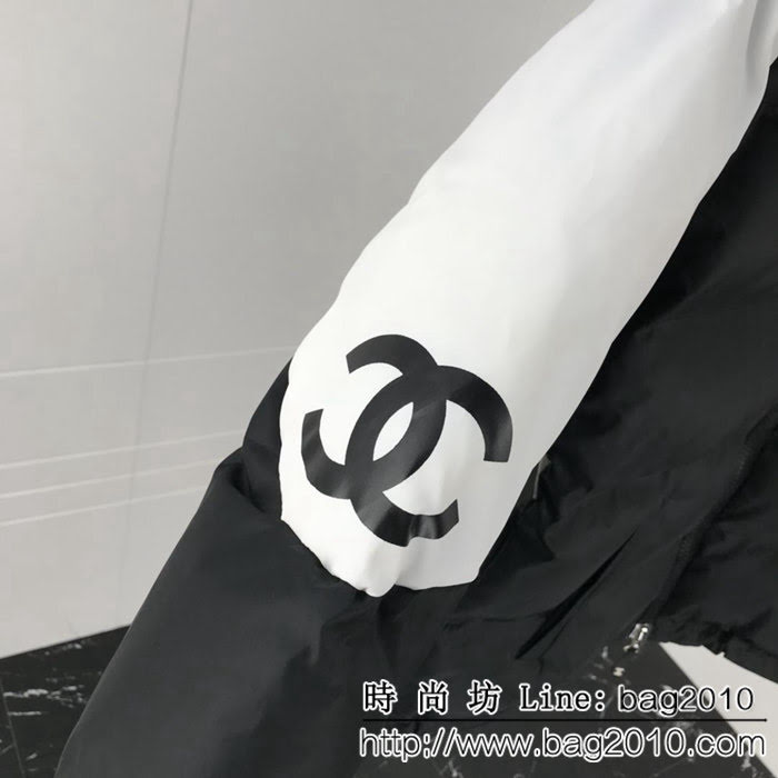 CHANEL香奈兒 vintage中古系列 18ss秋冬新款 背後品牌字母印花 拼色棉服 情侶款 ydi1522